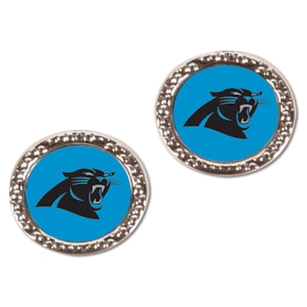 Women's WinCraft Carolina Panthers Round Post Earrings