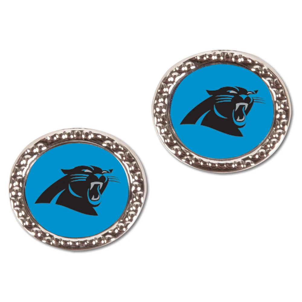 Women's WinCraft Carolina Panthers Round Post Earrings