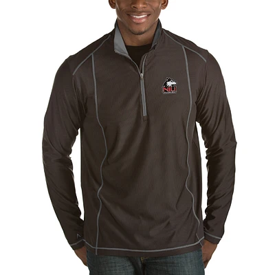 Men's Antigua Black Northern Illinois Huskies Tempo 1/2-Zip Desert Dry Pullover Jacket