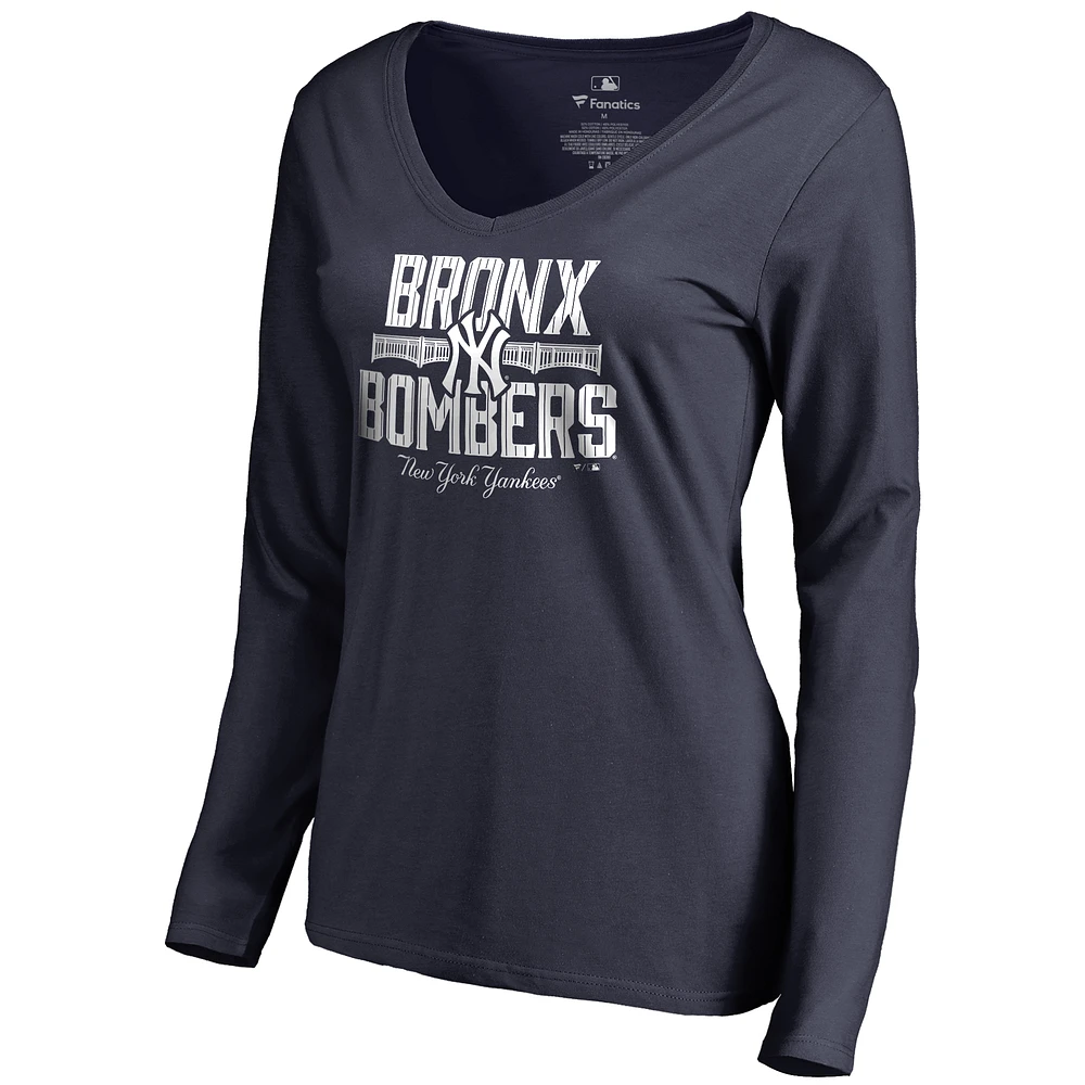 Women's Navy New York Yankees Hometown Collection The Bombers Long Sleeve T-Shirt