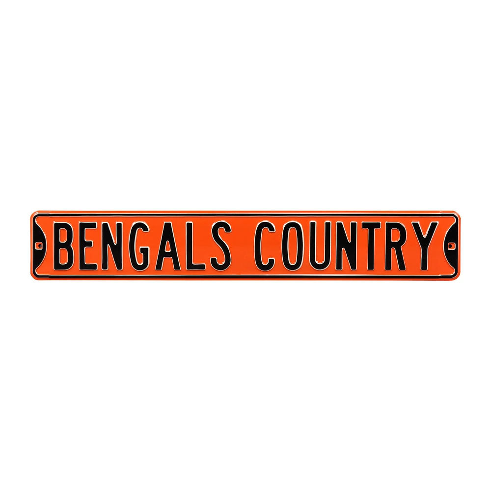 Orange Cincinnati Bengals Country 6" x 36" Steel Street Sign