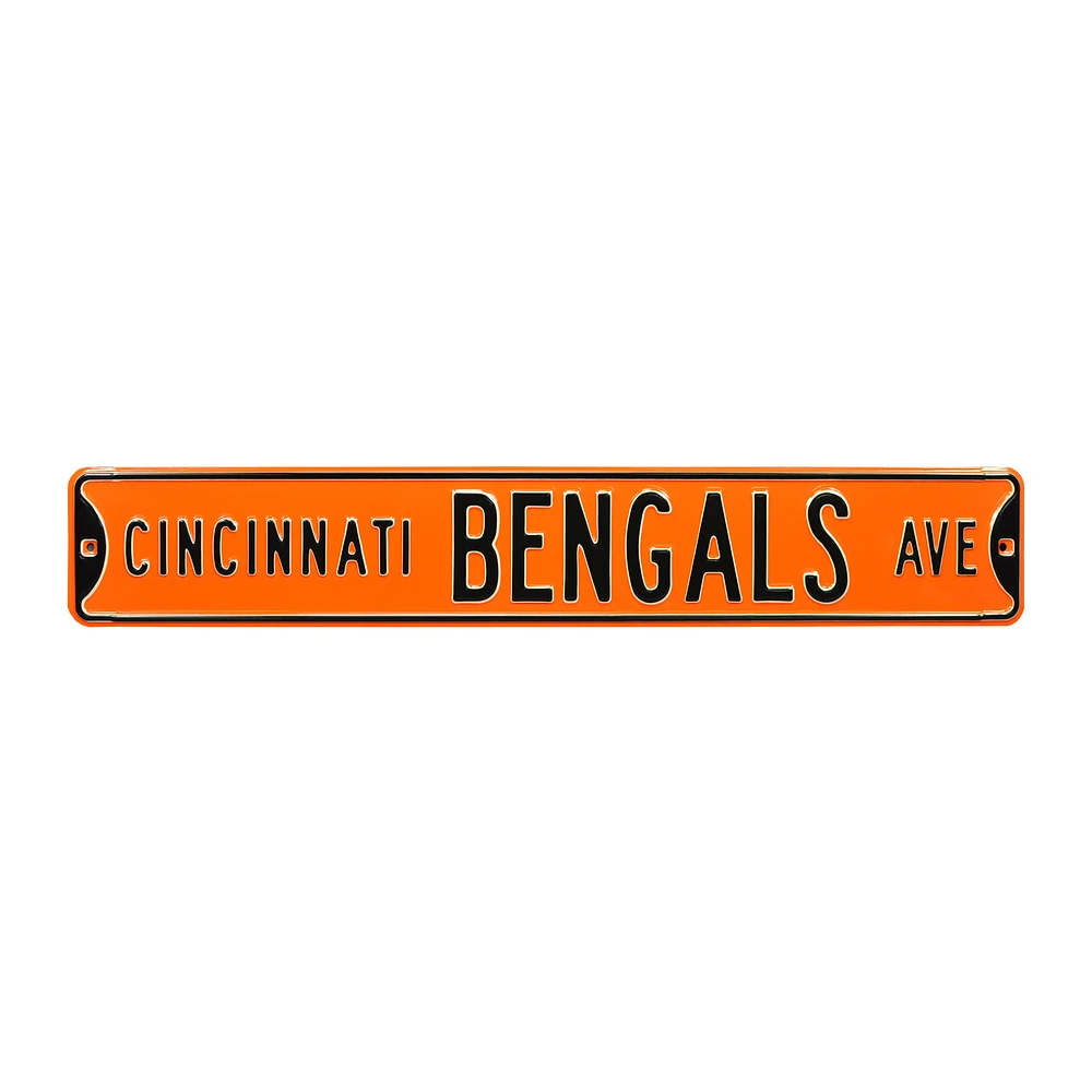 Orange Cincinnati Bengals 6" x 36" Steel Street Sign