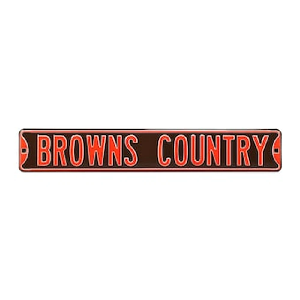 Brown Cleveland Browns 6" x 36" Steel Street Sign