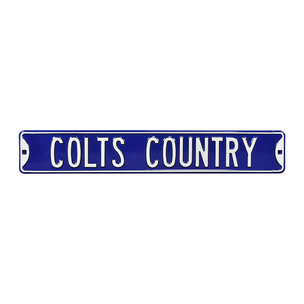 Royal Indianapolis Colts Country 6" x 36" Steel Street Sign