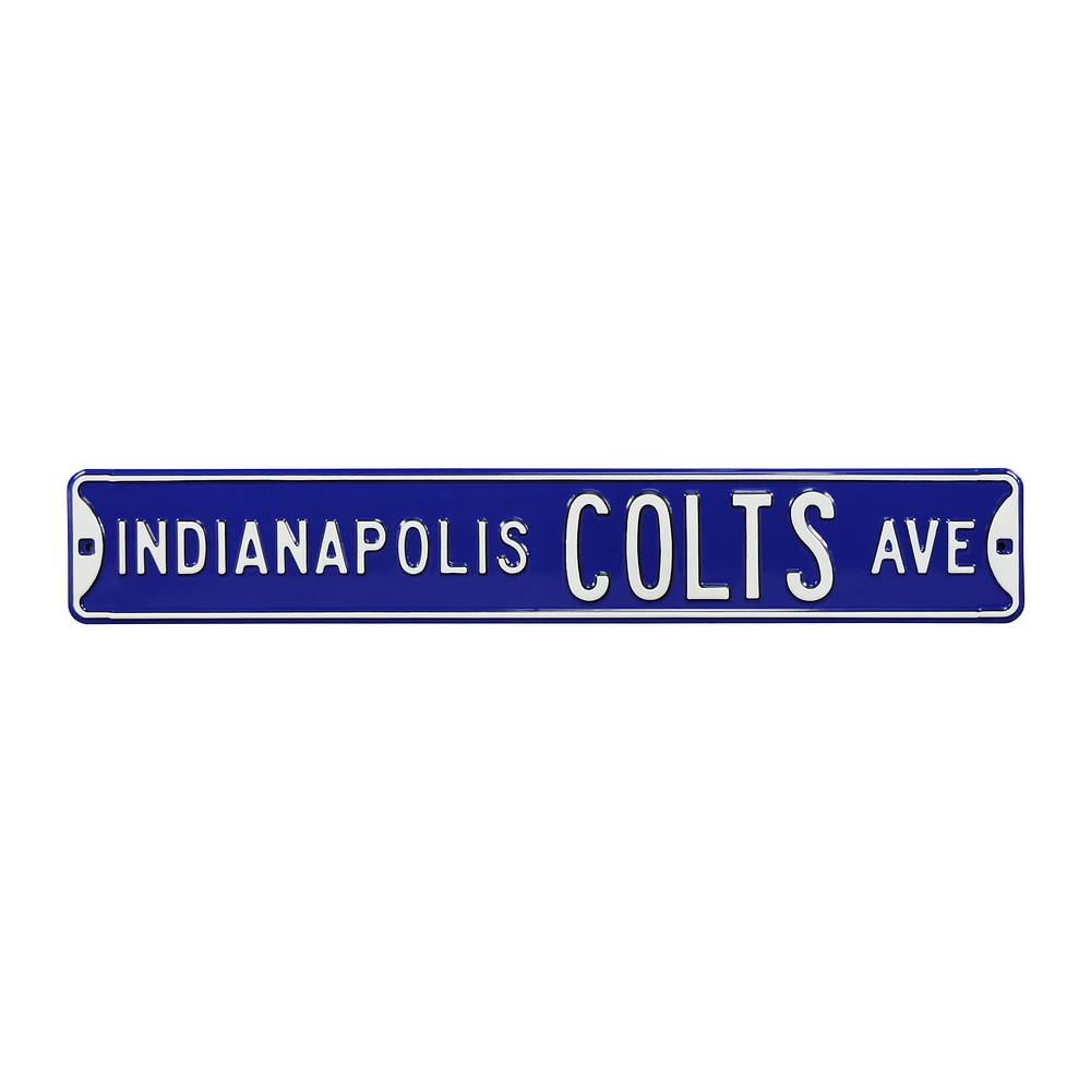 Royal Indianapolis Colts 6" x 36" Steel Street Sign
