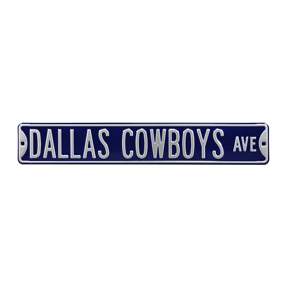 Navy Dallas Cowboys Ave 6" x 36" Steel Street Sign