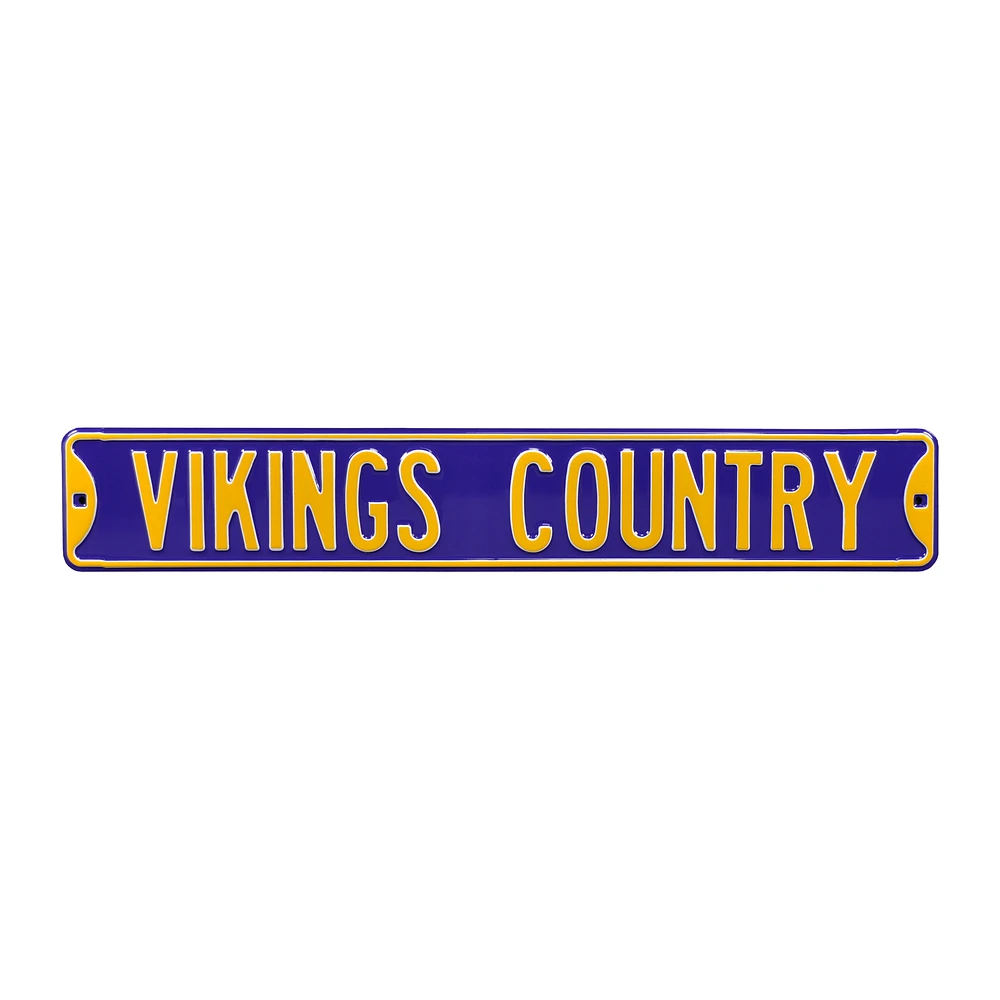 Purple Minnesota Vikings Country 6" x 36" Steel Street Sign