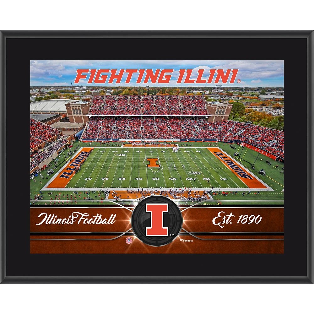 Illinois Fighting Illini 10.5" x 13" Sublimated Team Plaque