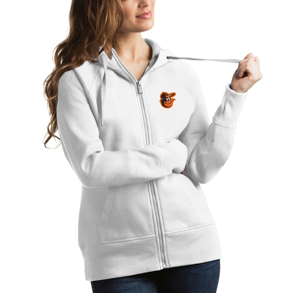 Women's Antigua Baltimore Orioles Victory Full-Zip Hoodie