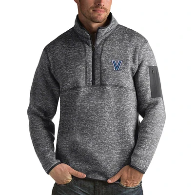 Men's Antigua Charcoal Villanova Wildcats Fortune Half-Zip Sweatshirt