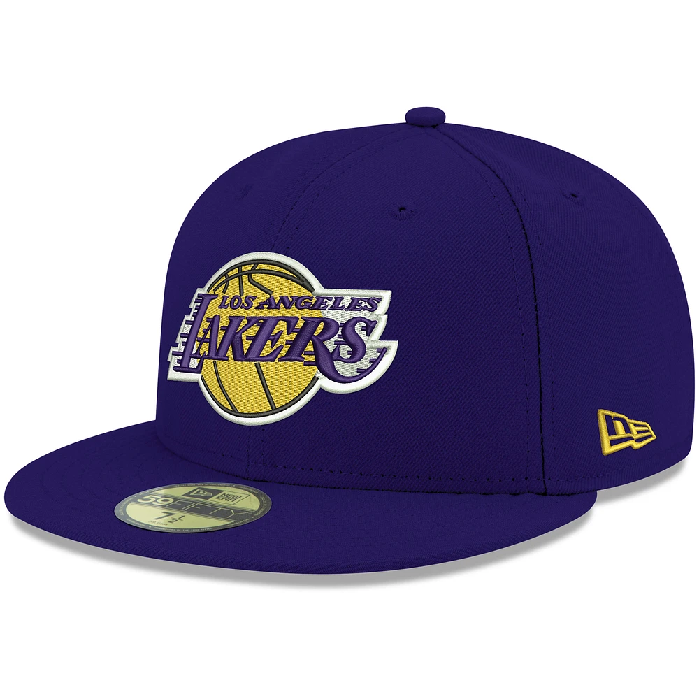 Men's New Era Purple Los Angeles Lakers Official Team Color 59FIFTY Fitted Hat