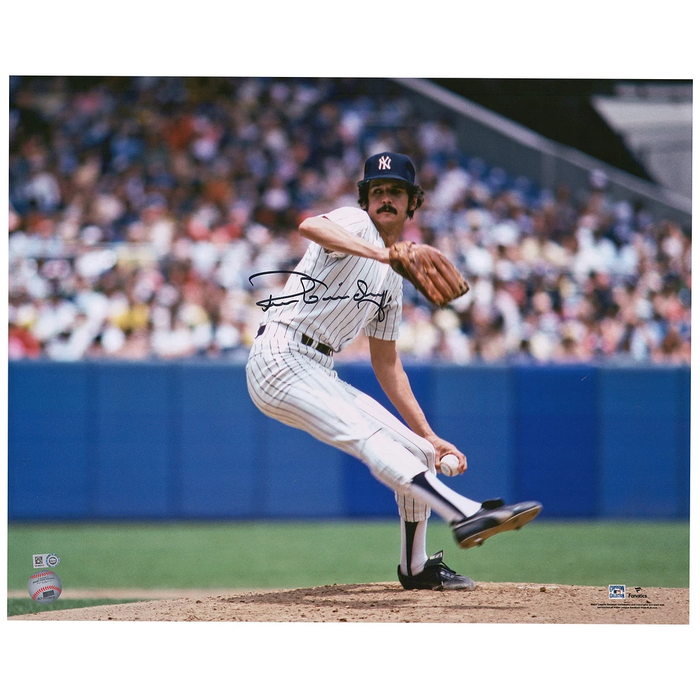 Ron Guidry New York Yankees Autographed 16" x 20" Pitching Photograph