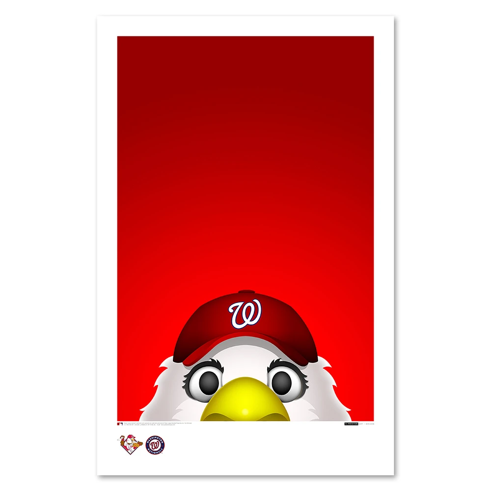 Washington Nationals 11" x 17" Minimalist Screech Wall Art
