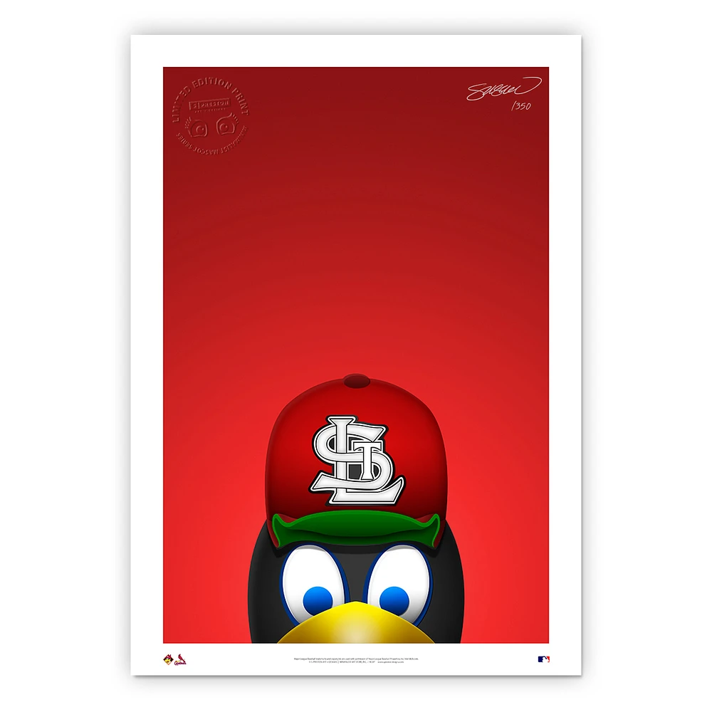 St. Louis Cardinals 14" x 20" Minimalist Fredbird Mascot Wall Art