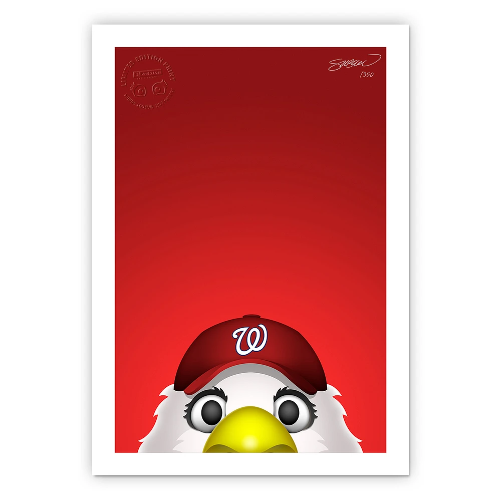 Washington Nationals 14" x 20" Minimalist Screech Mascot Wall Art