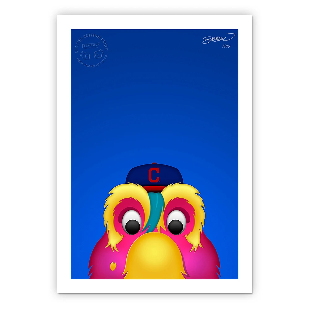 Cleveland Indians 24" x 32" Minimalist Cleveland Indians Mascot Wall Art