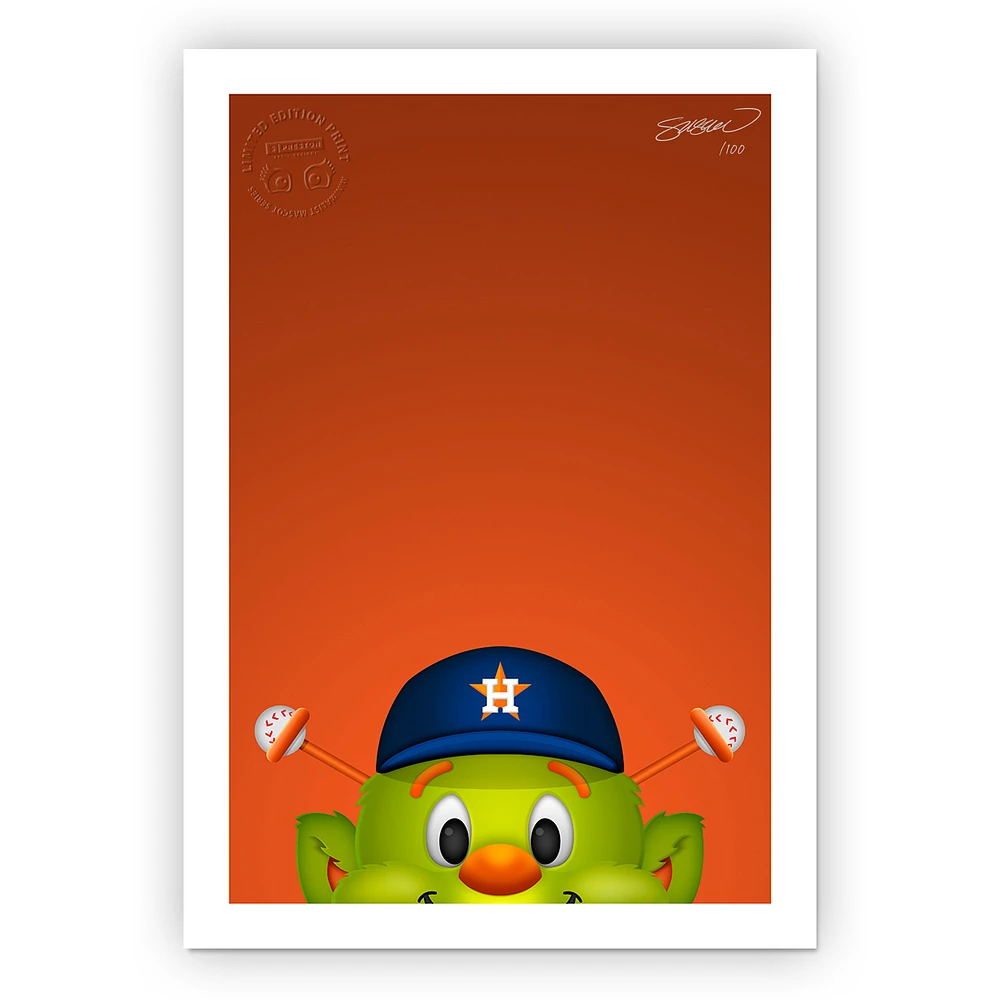 Houston Astros 24" x 32" Minimalist Houston Astros Mascot Wall Art