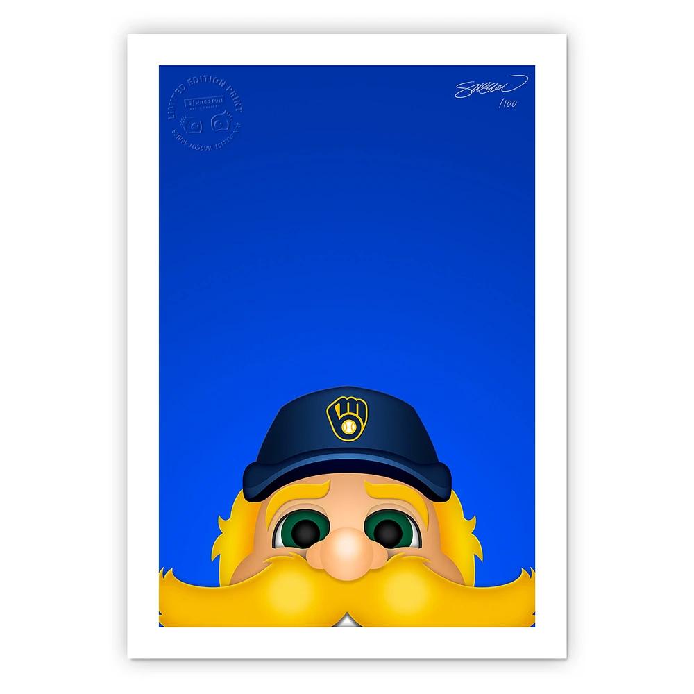Milwaukee Brewers 24" x 32" Minimalist Milwaukee Brewers Mascot Wall Art