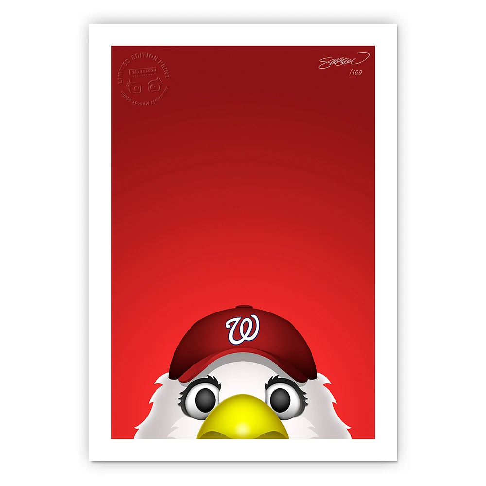 Washington Nationals 24" x 32" Minimalist Washington Nationals Mascot Wall Art