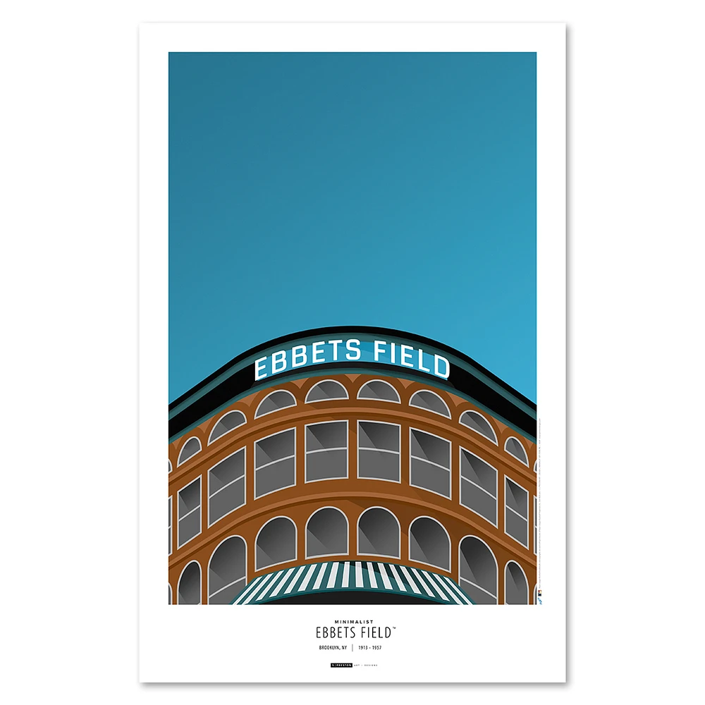 Brooklyn Dodgers 11" x 17" Minimalist Ebbets Field Wall Art