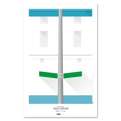 Detroit Tigers 11" x 17" Minimalist Tiger Stadium Wall Art