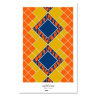 Detroit Tigers 11" x 17" Minimalist Comerica Park Wall Art