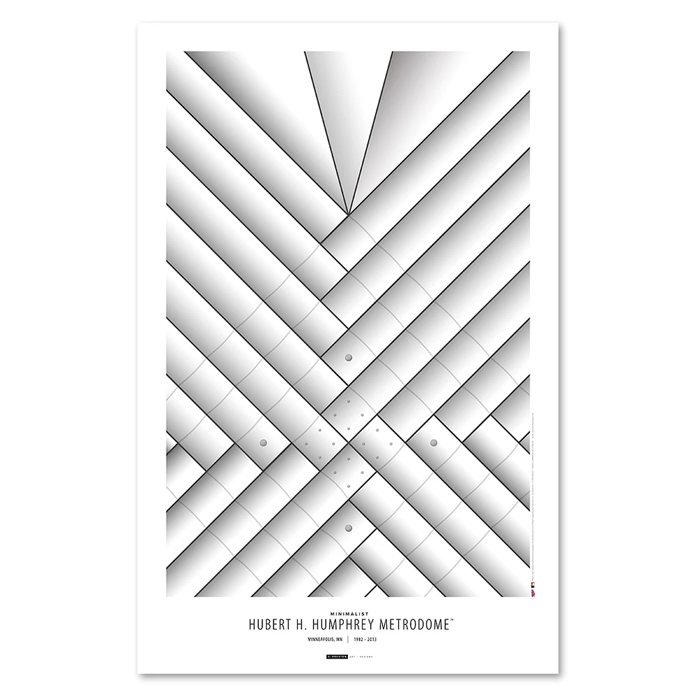 Minnesota Twins 11" x 17" Minimalist Metrodome Wall Art
