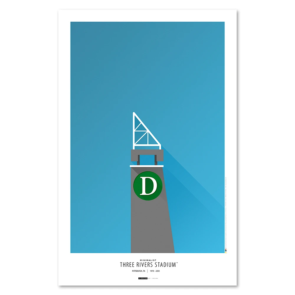 Pittsburgh Pirates 11" x 17" Minimalist Three Rivers Stadium Wall Art