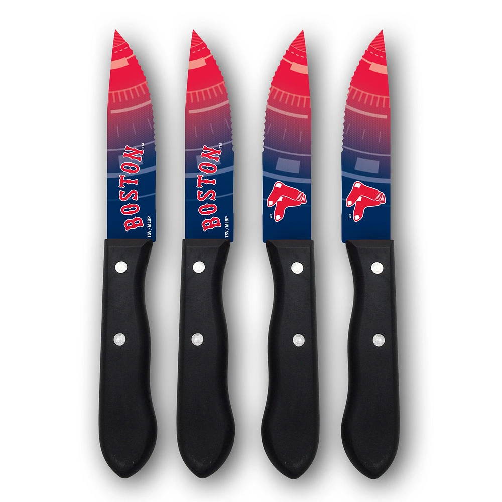Woodrow Boston Red Sox 4-Piece Stainless Steel Steak Knife Set