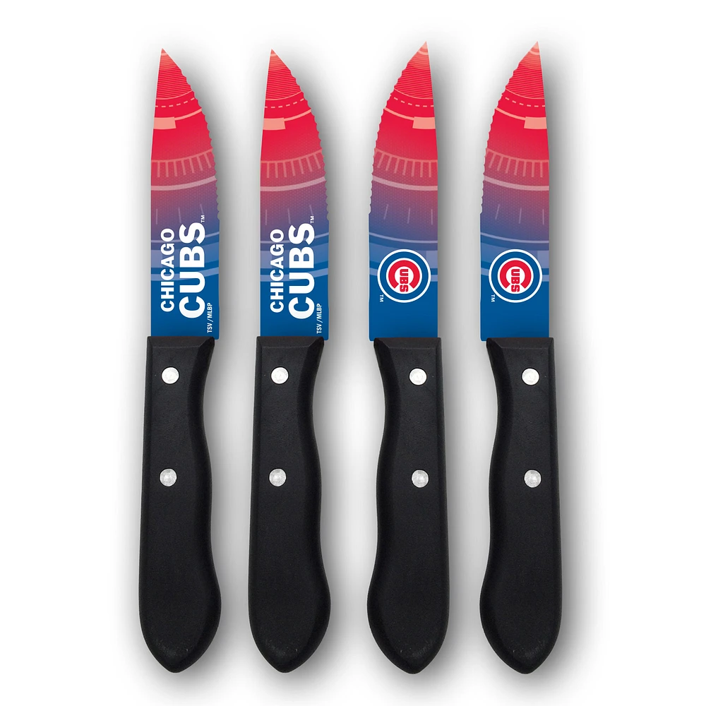 Woodrow Chicago Cubs 4-Piece Stainless Steel Steak Knife Set