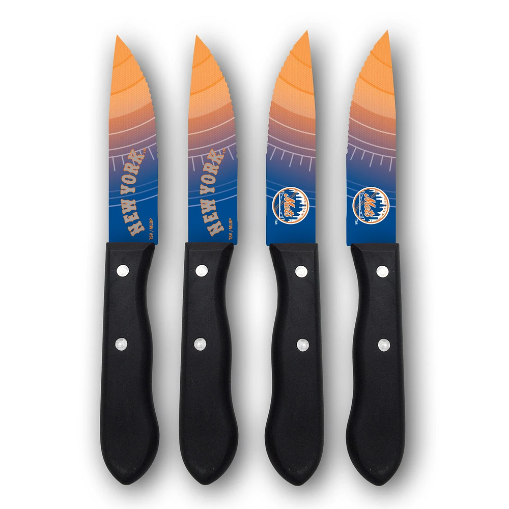 Woodrow New York Mets 4-Piece Stainless Steel Steak Knife Set