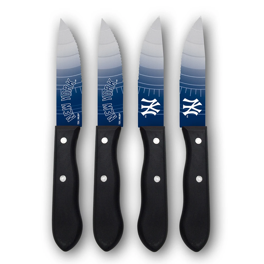 Woodrow New York Yankees 4-Piece Stainless Steel Steak Knife Set