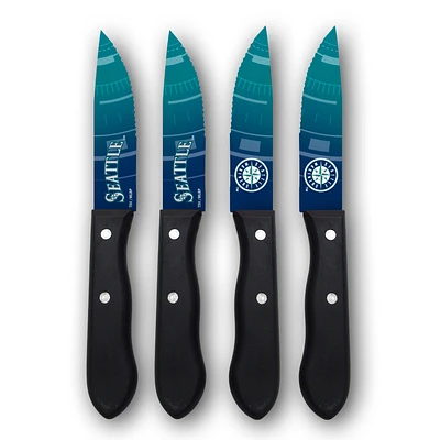 Woodrow Seattle Mariners 4-Piece Stainless Steel Steak Knife Set