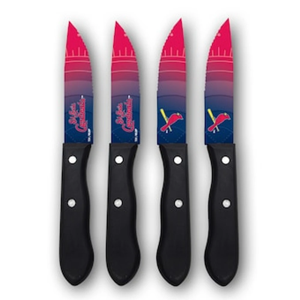 Woodrow St. Louis Cardinals 4-Piece Stainless Steel Steak Knife Set