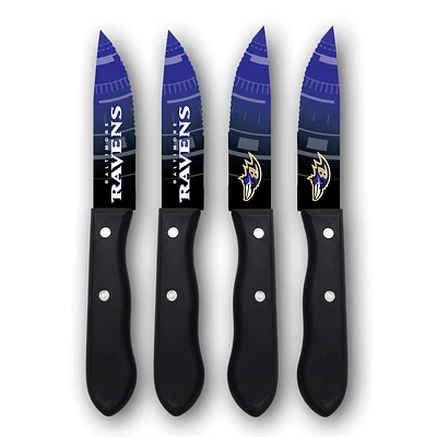 Woodrow Baltimore Ravens 4-Piece Stainless Steel Steak Knife Set