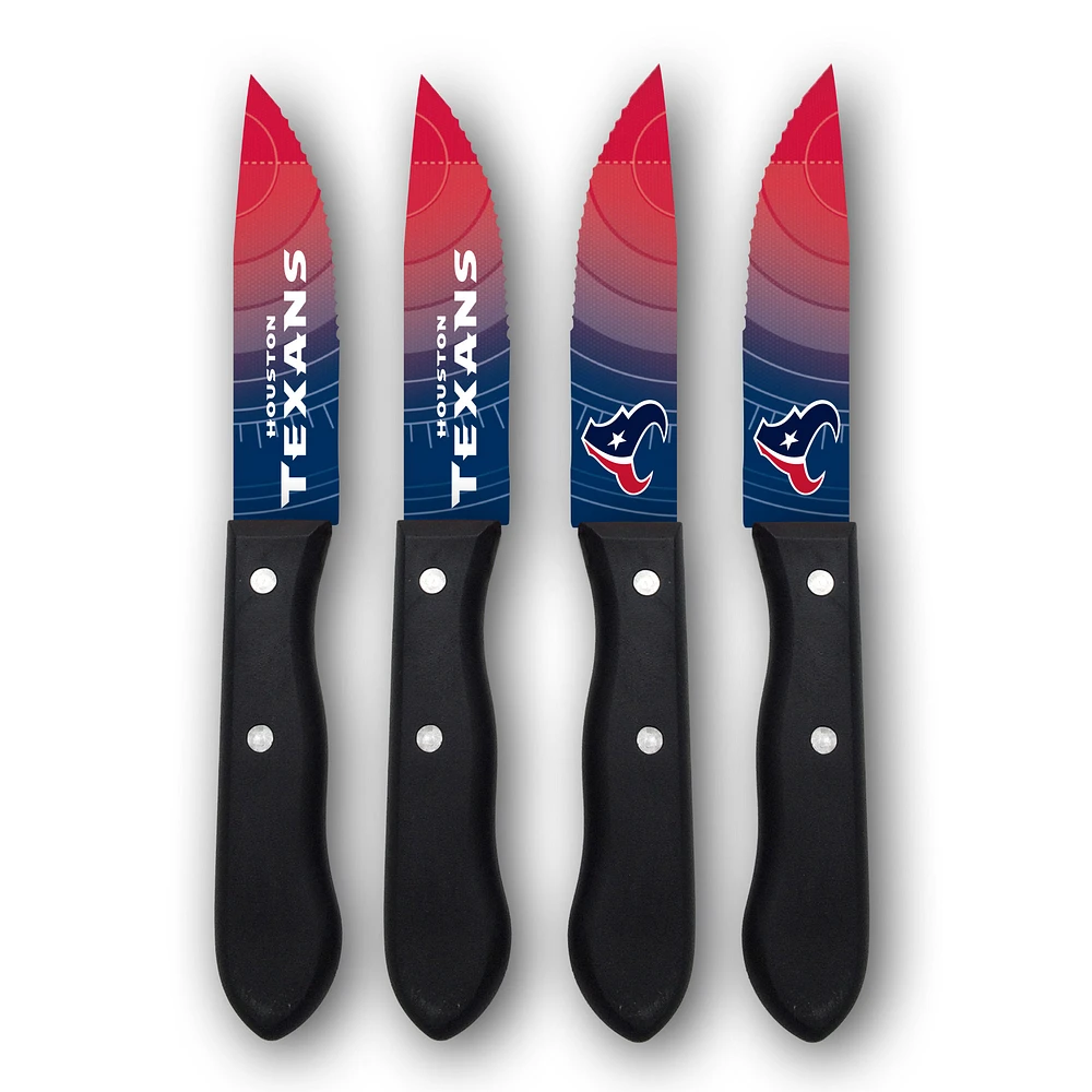 Woodrow Houston Texans 4-Piece Stainless Steel Steak Knife Set