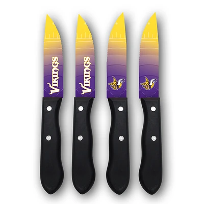 Woodrow Minnesota Vikings 4-Piece Stainless Steel Steak Knife Set