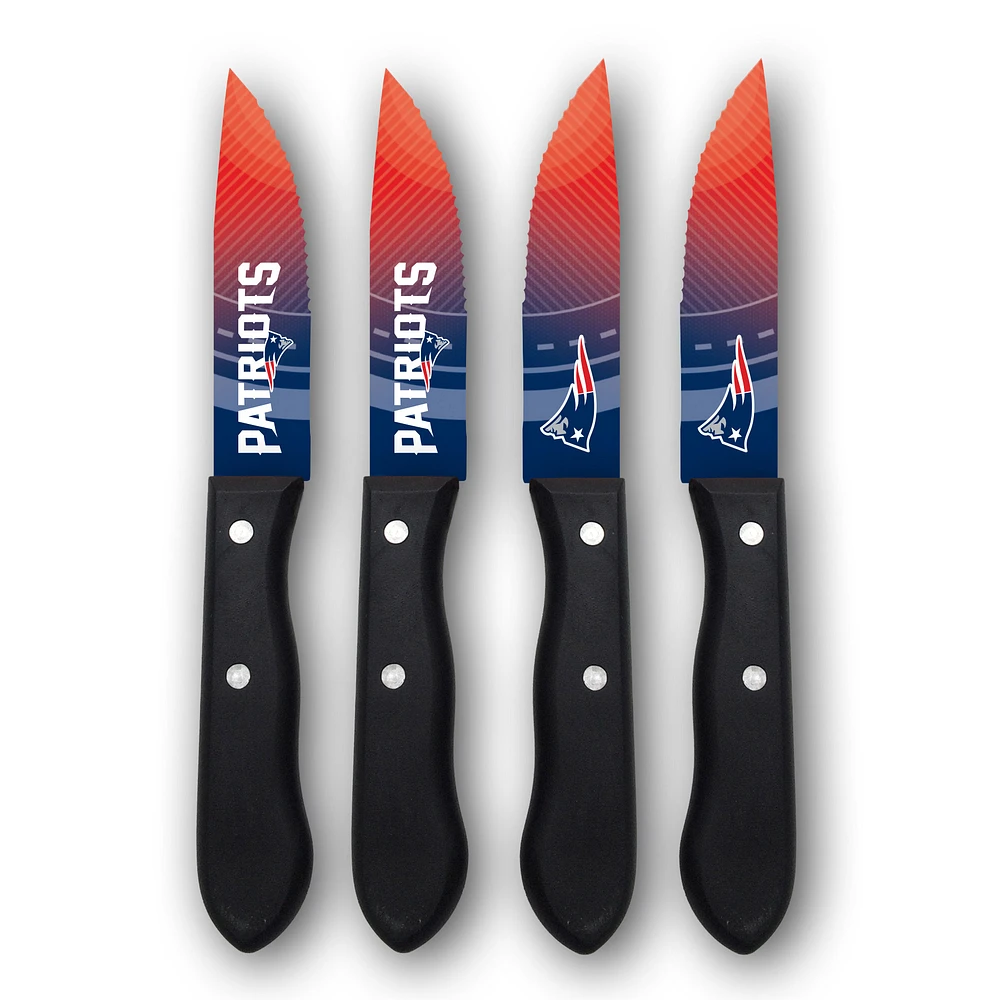 Woodrow New England Patriots 4-Piece Stainless Steel Steak Knife Set