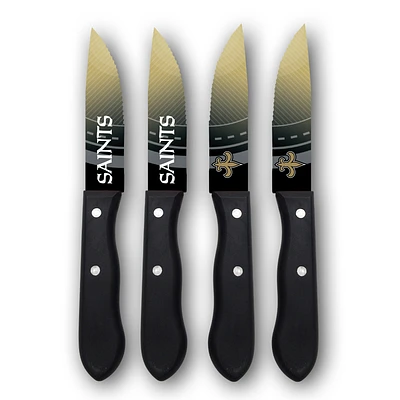Woodrow New Orleans Saints 4-Piece Stainless Steel Steak Knife Set