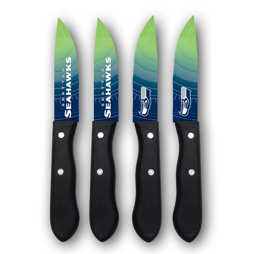 Woodrow Seattle Seahawks 4-Piece Stainless Steel Steak Knife Set