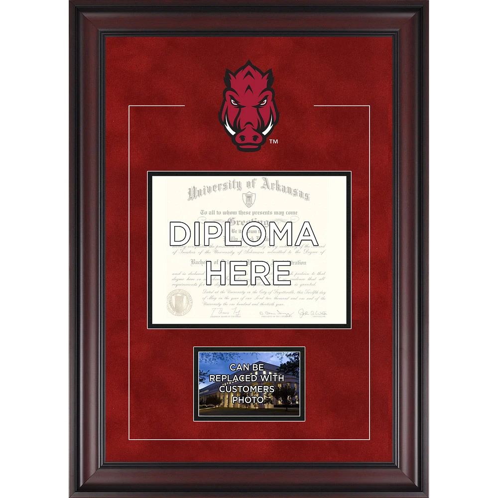 Arkansas Razorbacks Deluxe 8.5" x 11" Diploma Frame with Team Logo - Insert Your Own 4" x 6" Photograph