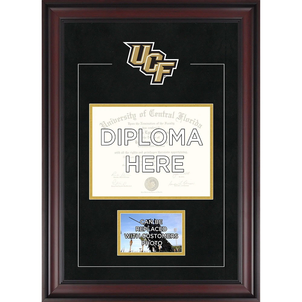 UCF Knights Deluxe 8.5" x 11" Diploma Frame with Team Logo - Insert Your Own 4" x 6" Photograph