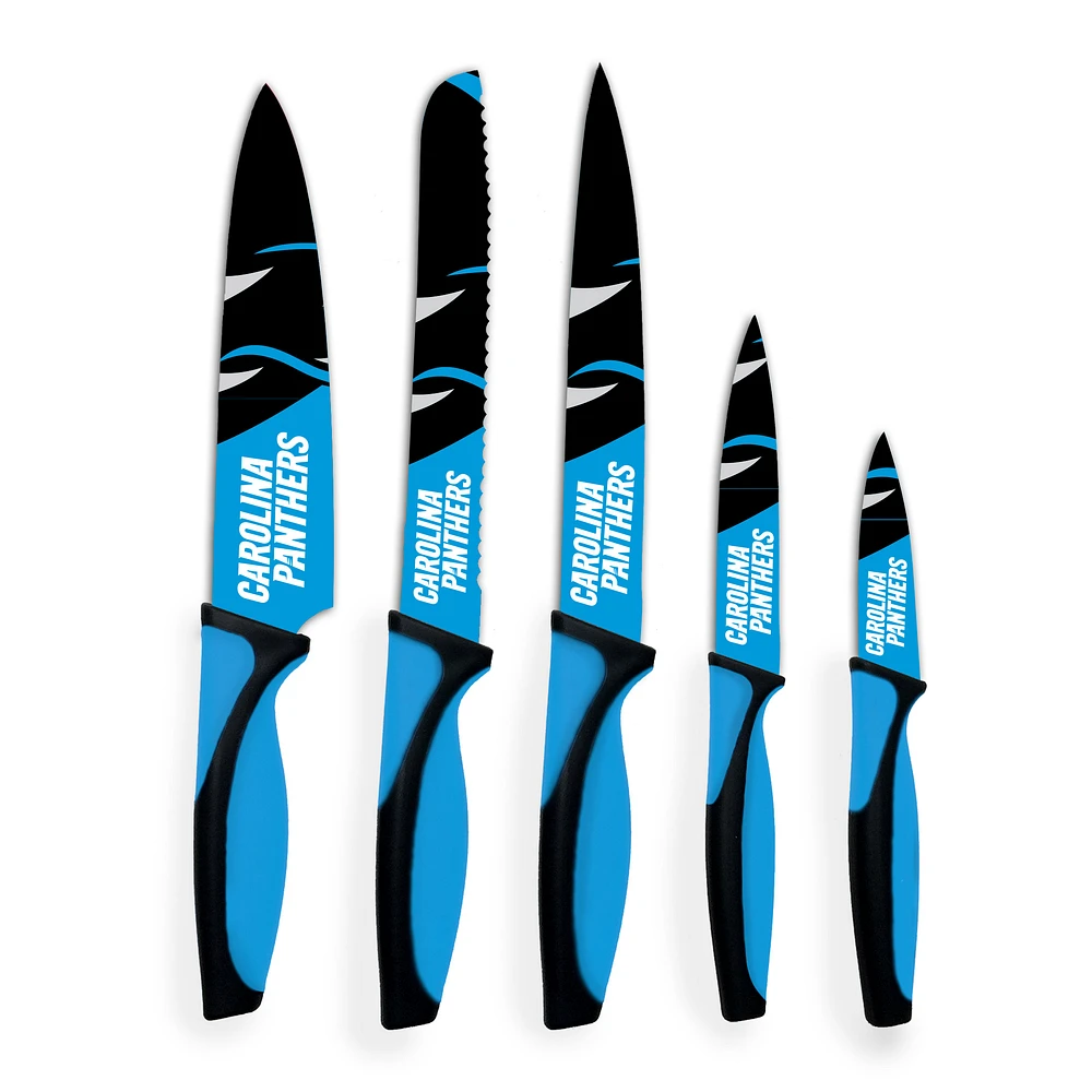 Woodrow Carolina Panthers 5-Piece Stainless Steel Cutlery Knife Set