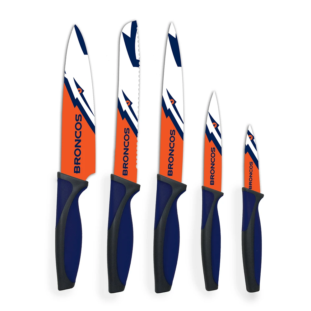 Woodrow Denver Broncos 5-Piece Stainless Steel Cutlery Knife Set