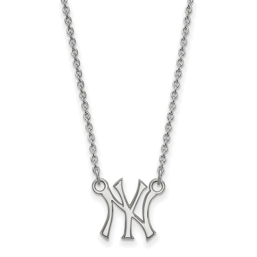 Women's New York Yankees Small Logo Sterling Silver Pendant Necklace