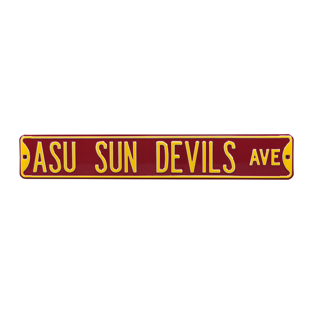 Maroon Arizona State Sun Devils 6" x 36" College Ave Street Sign
