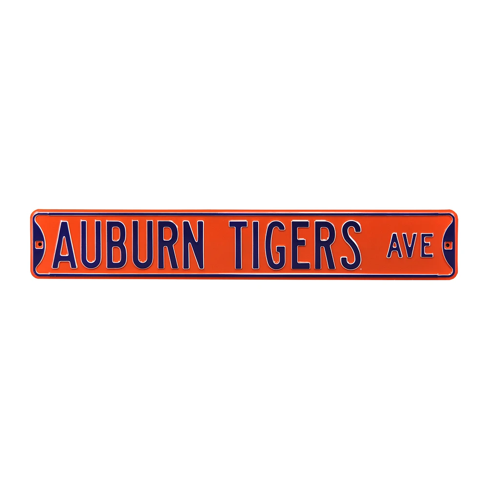 Orange Auburn Tigers 6" x 36" College Ave Team Street Sign