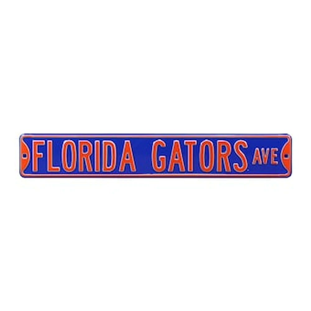 Blue Florida Gators 6" x 36" College Ave Team Street Sign
