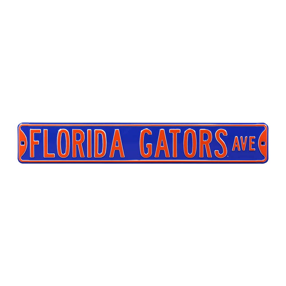Blue Florida Gators 6" x 36" College Ave Team Street Sign