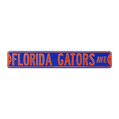 Blue Florida Gators 6" x 36" College Ave Team Street Sign